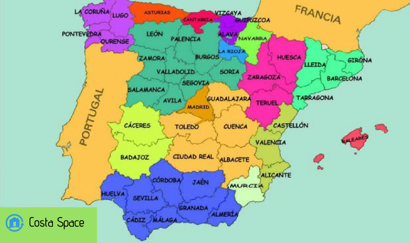 Spain Regions Provinces S